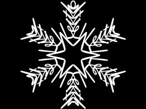 Keith snowflake ornament in White Natural Versatile Plastic