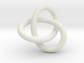 Tri Knot Pendant in White Natural Versatile Plastic