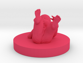 Custom fetus monopoly piece in Pink Processed Versatile Plastic