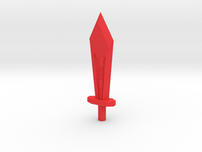 Snarl Sword (variant) in Red Processed Versatile Plastic