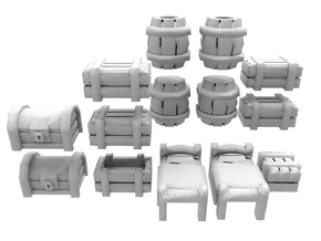 crates chests beds barrels in White Natural Versatile Plastic