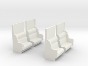 CNR End Sections (draft, 2pr) in White Natural Versatile Plastic