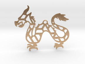 Year Of The Dragon Charm in Natural Bronze