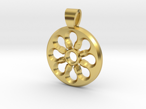 Rosette type 4 [pendant] in Polished Brass