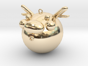Rudolf in 14k Gold Plated Brass: Small