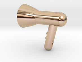 Hupen attracted-Hair dryer in 14k Rose Gold Plated Brass: Small