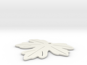 Maple Leaf earring in White Natural Versatile Plastic
