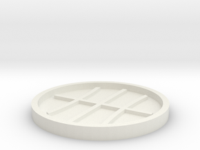 Coaster in White Natural Versatile Plastic: Medium