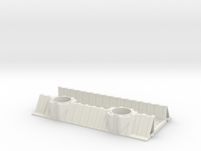 28mm dual weapon emplacement Trench in White Natural Versatile Plastic