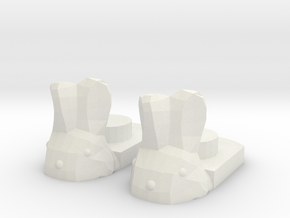 Bunny Slippers in White Natural Versatile Plastic