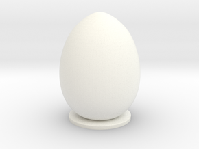 Egg  in White Processed Versatile Plastic: Medium