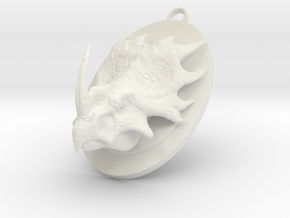 Styracosaurus head mount in White Natural Versatile Plastic