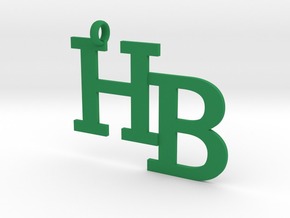 HB charm - Go Bobcats! in Green Processed Versatile Plastic