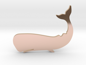 Sperm whale in 14k Rose Gold Plated Brass