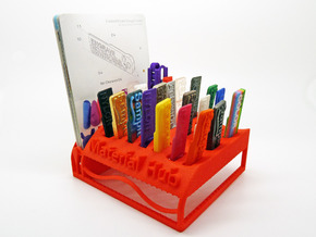 The Wave Hub - Material Sample Stand in Red Processed Versatile Plastic