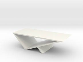 Modern Miniature 1:24 Table in White Natural Versatile Plastic: 1:24