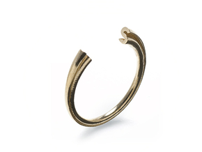 S Ring (slim) in Natural Brass: 7 / 54