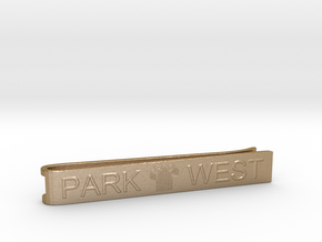 PARK WEST - Men Tie Clip 001 in Polished Gold Steel