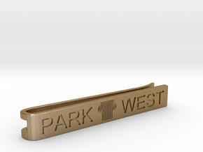 PARK WEST - Men Tie Clip 002 in Polished Gold Steel
