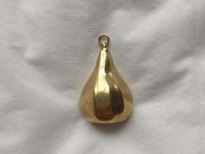 Fig Pendant, Brass in Natural Brass
