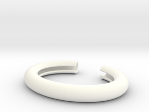 Straw Holder Bracelet in White Processed Versatile Plastic