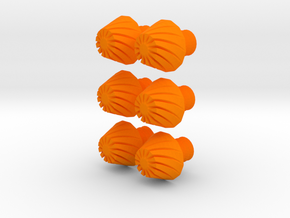 Nerf Microdart Rifled Tip Replacement (Set of 6) in Orange Processed Versatile Plastic
