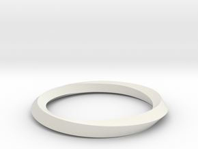 Möbius One in White Natural Versatile Plastic: Extra Small