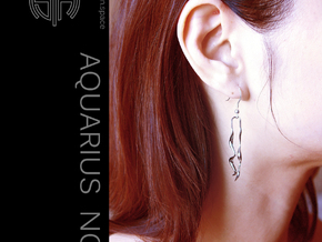 Earring_Aquarius No.1 in Rhodium Plated Brass