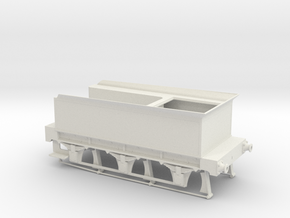 Stevenson Tender for 4-2-0 Long Boiler Engine in White Natural Versatile Plastic