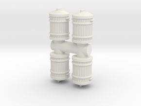 Garbage Can (x4) 1/64 in White Natural Versatile Plastic