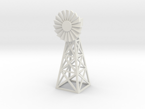 Steel Windmill 1/24 in White Natural Versatile Plastic