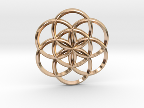 Seed of Life in 14k Rose Gold Plated Brass: Small