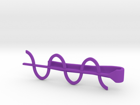 Cosine Wave Tie Bar (Plastics) in Purple Processed Versatile Plastic