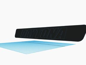 Daytona Badge for HEMI Engine Cover in Black Natural Versatile Plastic