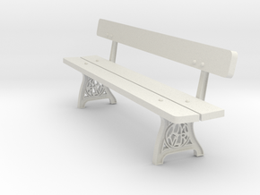 1/19th scale L&M bench in White Natural Versatile Plastic