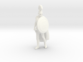 Greek-Soldier-Pose 2 in White Processed Versatile Plastic