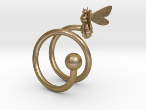 Honeybee Ring in Polished Gold Steel
