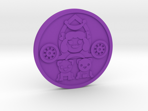 The Chariot Coin in Purple Processed Versatile Plastic