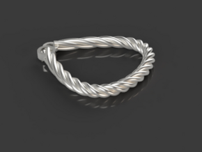 Twisty Necklace in Polished Bronzed-Silver Steel