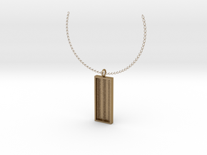 Triple Chain Pendant in Polished Gold Steel