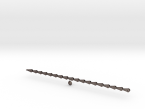 Elegant Barrel Link Chain Bracelet in Polished Bronzed-Silver Steel