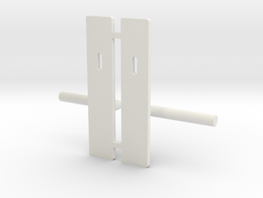 Contemporary door handle in 1:12 and 1:24  in White Premium Versatile Plastic: 1:12