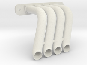 Axial SMT-10 Exhaust Header DP-00 (Right) in White Natural Versatile Plastic