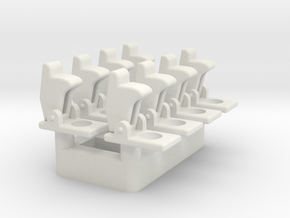 Toggle Switch Cover - Multiples in White Natural Versatile Plastic