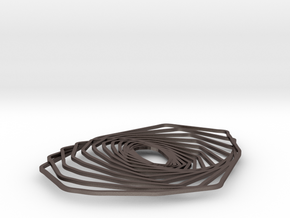 Swirl Mega Pendant in Polished Bronzed-Silver Steel