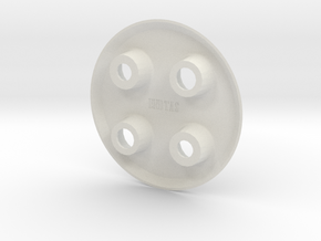 98x98 wheel hub cover in White Natural Versatile Plastic