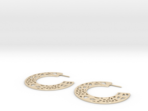Lace Hoops Earrings in 14k Gold Plated Brass