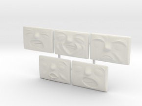 Small Face Pack (G1 Scale) in White Natural Versatile Plastic