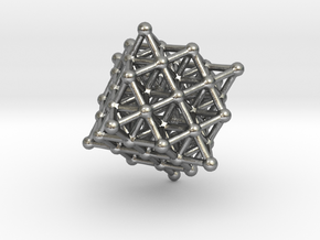 Tetrahedron Atom Array(Brass, Bronze or Silver) in Natural Silver