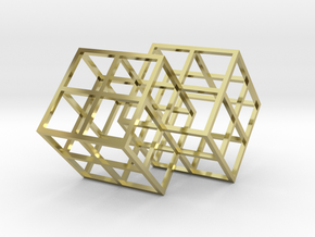 Deco Perspective Cubed in 18k Gold Plated Brass
